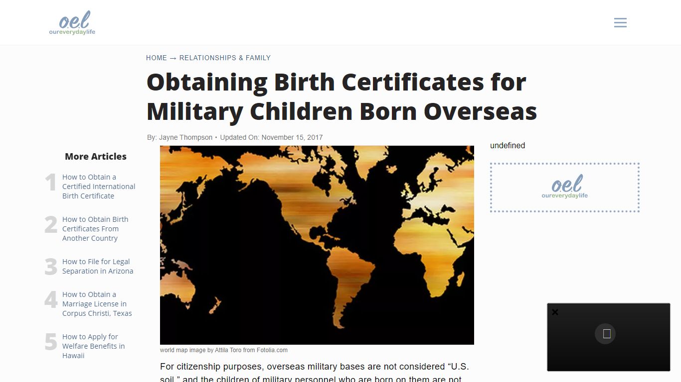 Obtaining Birth Certificates for Military Children Born Overseas